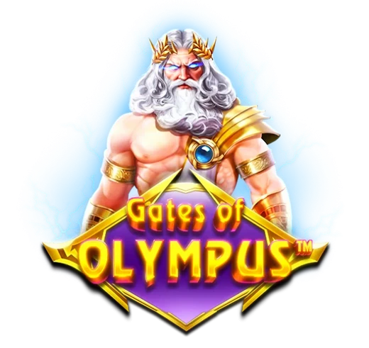 Gates of Olympus slot logo with the figure of Zeus