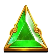 Gates of Olympus green triangle gem symbol