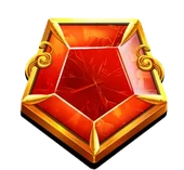 Gates of Olympus red pentagon gem symbol
