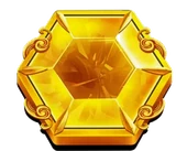 Gates of Olympus yellow hexagon gem symbol
